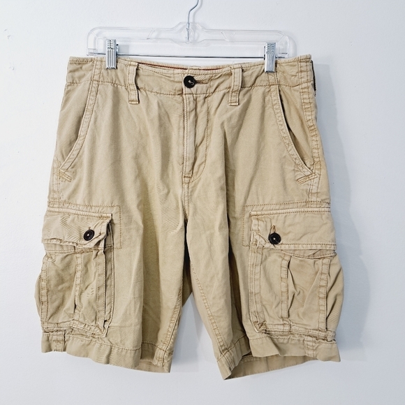 American Eagle Outfitters Y2K Khaki Cargo Shorts Size 32 - Picture 6 of 6